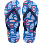 Chinelo Havaianas Top Marvel Logomania Azul 45/46