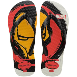 Chinelo Havaianas Top Marvel Logomania Branco 27/28