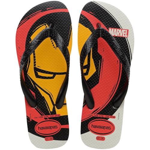 Chinelo Havaianas Top Marvel Logomania Branco 29/30