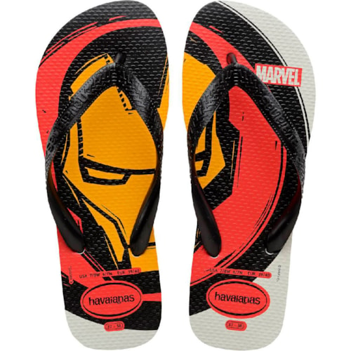 Chinelo Havaianas Top Marvel Logomania Branco 33/34