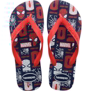 Chinelo Havaianas Top Marvel Logomania Marinho 33/34