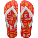 Chinelo Havaianas Top Marvel Logomania Vermelho Rubi 33/34