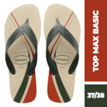 Chinelo Havaianas Top Max Basic 37/38 Bege Palha