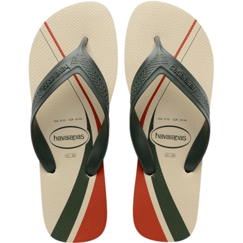 Chinelo Havaianas Top Max Basic 37/38 Bege Palha
