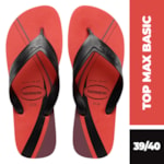Chinelo Havaianas Top Max Basic Vermelho Rubi 39/40