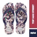 Chinelo Havaianas Top Max Street Branco com Marinho 39/40