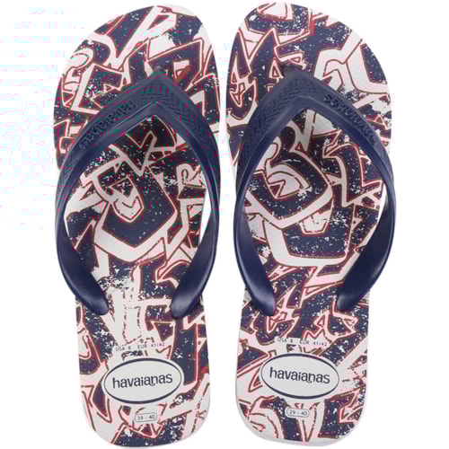 Chinelo Havaianas Top Max Street Branco com Marinho 39/40