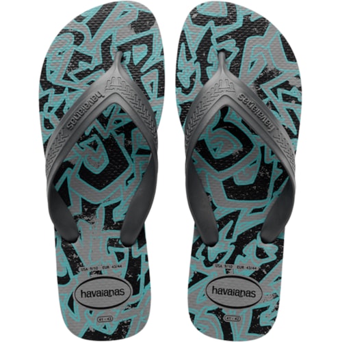 Chinelo Havaianas Top Max Street Cinza Aço 43/44