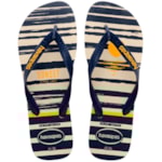 Chinelo Havaianas Top Nautical Bege Palha/Marinho 45/46