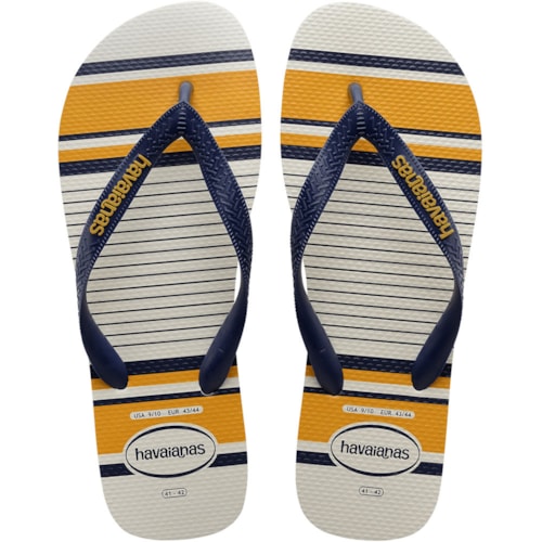 Chinelo Havaianas Top Nautical Branco/Marinho 43/44