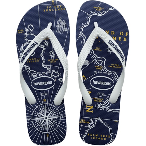 Chinelo Havaianas Top Nautical Marinho/Branco 43/44