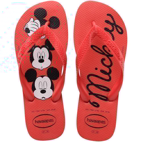 Chinelo Havaianas Top Vermelho Rubi/Preto 39/40