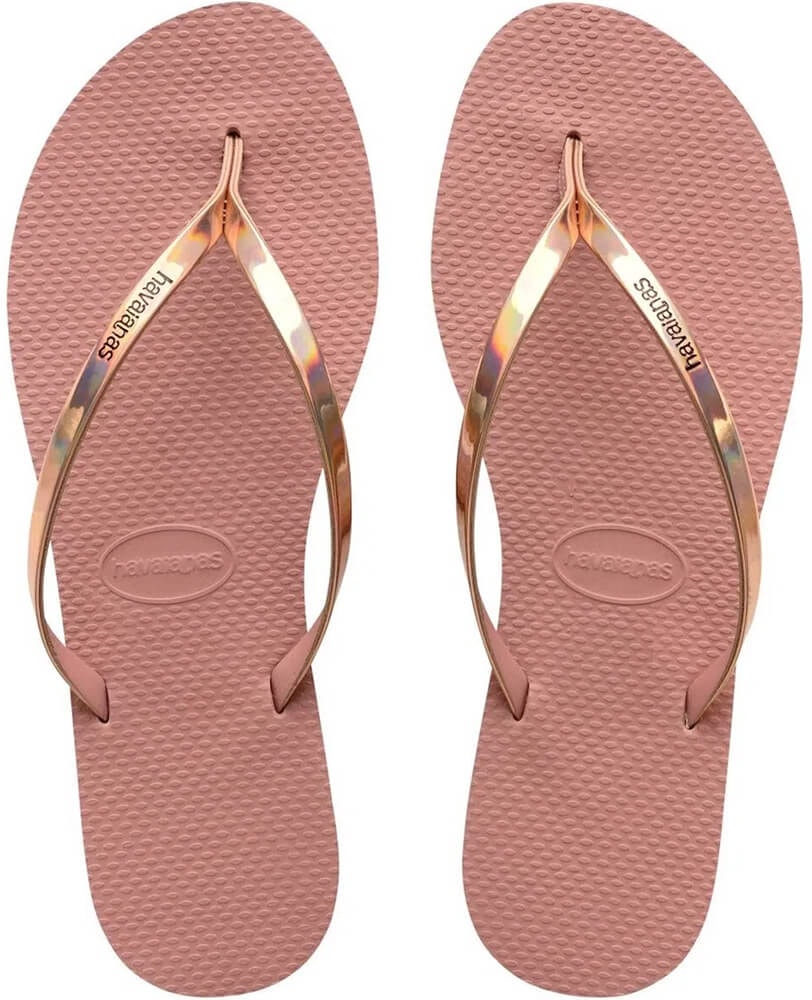 Yourelia♫ Chinelo Havaianas You Metallic Rosa Crocus 37/38 - Destro