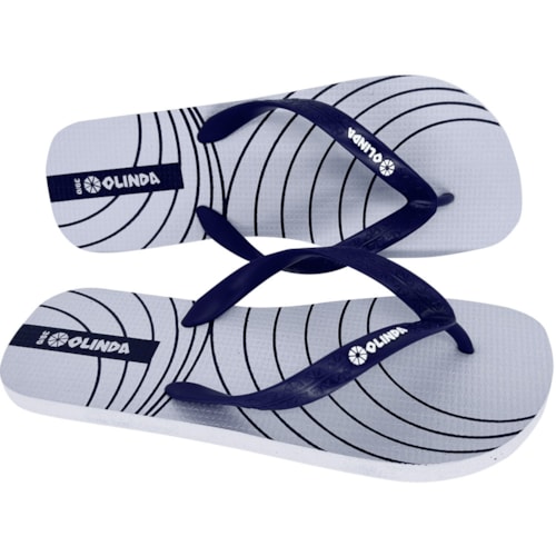 Chinelo Olinda Chiclete Branco 43/44