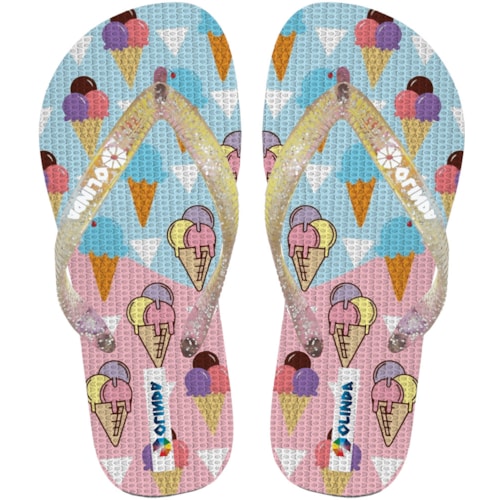 Chinelo Olinda Kids Sorvete 27/28