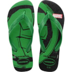 Chinelo Top Marvel Logomania Preto/Verde 37/38