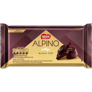 Chocolate Alpino Meio Amargo Black Top Barra 85g