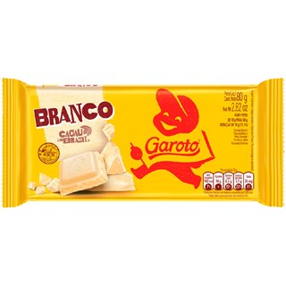 Chocolate Branco Garoto Barra 80g