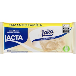 Chocolate Branco Lacta Laka Em Barra 145g