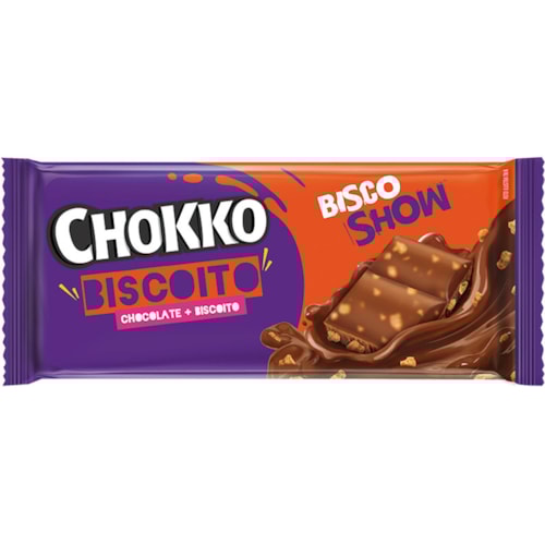 Chocolate Chokko Biscoito Em Barra 65g