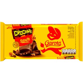Chocolate Crocante Garoto em Barra 90g