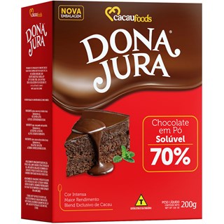 Chocolate Em Pó Dona Jura Solúvel 70% 200g