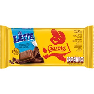 Chocolate Garoto ao Leite Barra 80g