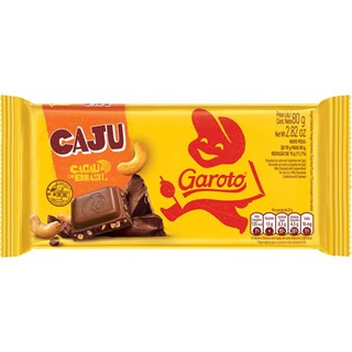 Chocolate Garoto Castanha de Caju Em Barra 80g