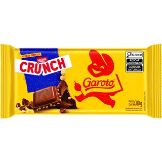 Chocolate Garoto Crunch Em Barra 80g