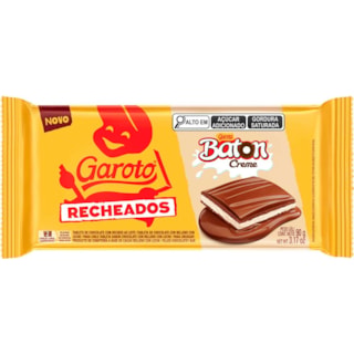 Chocolate Garoto Recheado Baton Creme 90g