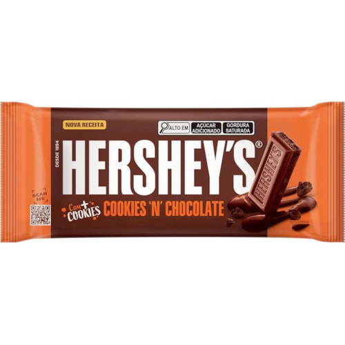 Chocolate Hershey's Cookies'n'Chocolate em Barra 82g