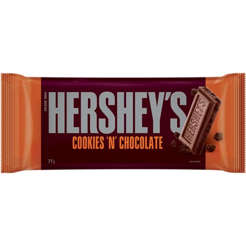 Chocolate Hershey's Cookies'n'Chocolate em Barra 82g
