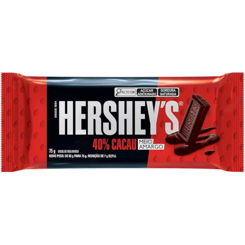 Chocolate Hershey's Meio Amargo 75g
