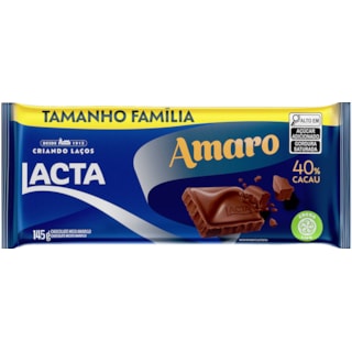 Chocolate Lacta Amaro 40% Cacau Em Barra 145g