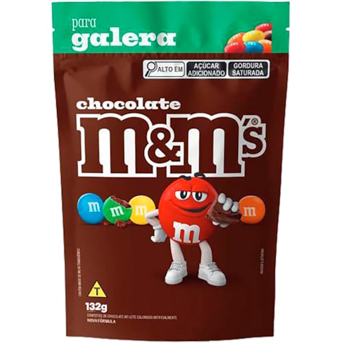 Chocolate M&M's Ao Leite Pouch 132g