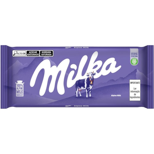 Chocolate Milka Ao Leite Alpine Milk Em Barra 100g