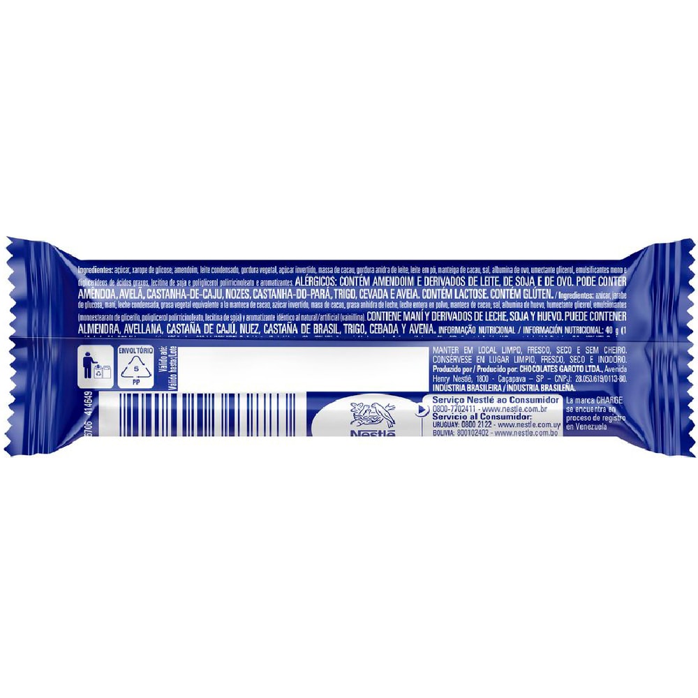 Chocolate Nestlé Charge 40g - Destro