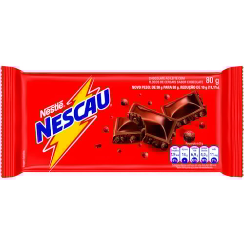 Chocolate Nestlé Nescau Em Barra 80g