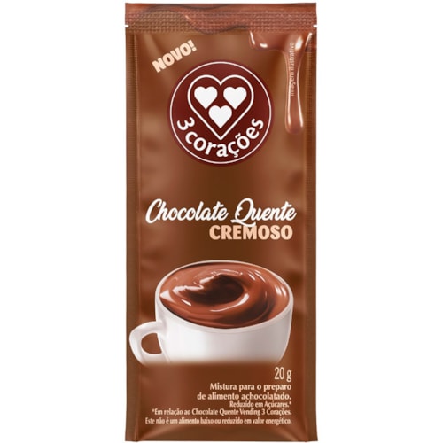 Chocolate Quente 3 Corações Solúvel 20g