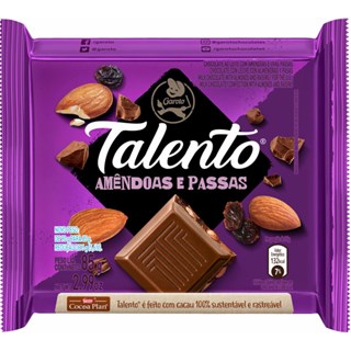 Chocolate Talento Amendoim e Passas 85g