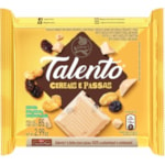 Chocolate Talento Branco Cereais e Passas 85g