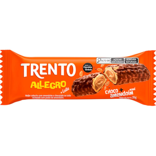 Chocolate Trento Alegro Amendoim 26g