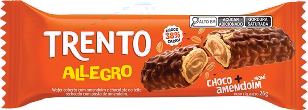 Chocolate Trento Allegro Chocolate/Amendoim 26g - Destro
