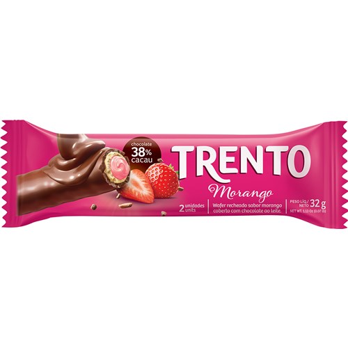 Chocolate Trento com Recheio de Morango 32g