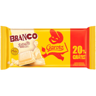 Choicolate Garoto Branco Cacau do Brasil Barra 80g Promo