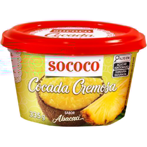 Cocada Cremosa Sococo Abacaxi 335g