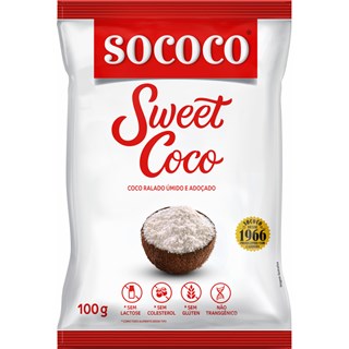 Coco Ralado Sococo Úmido Adoçado 100g