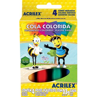Cola Colorida Acrilex 4 Cores