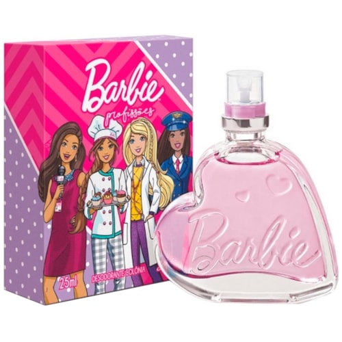 Colônia Feminina Infantil Jequiti Barbie Profissões 25ml