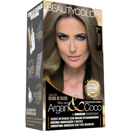 Coloração Beautycolor Louro Natural Acinzentado 7.1